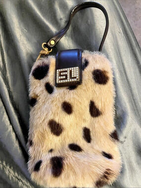 Leopard Faux Fur Mini Bag Like New